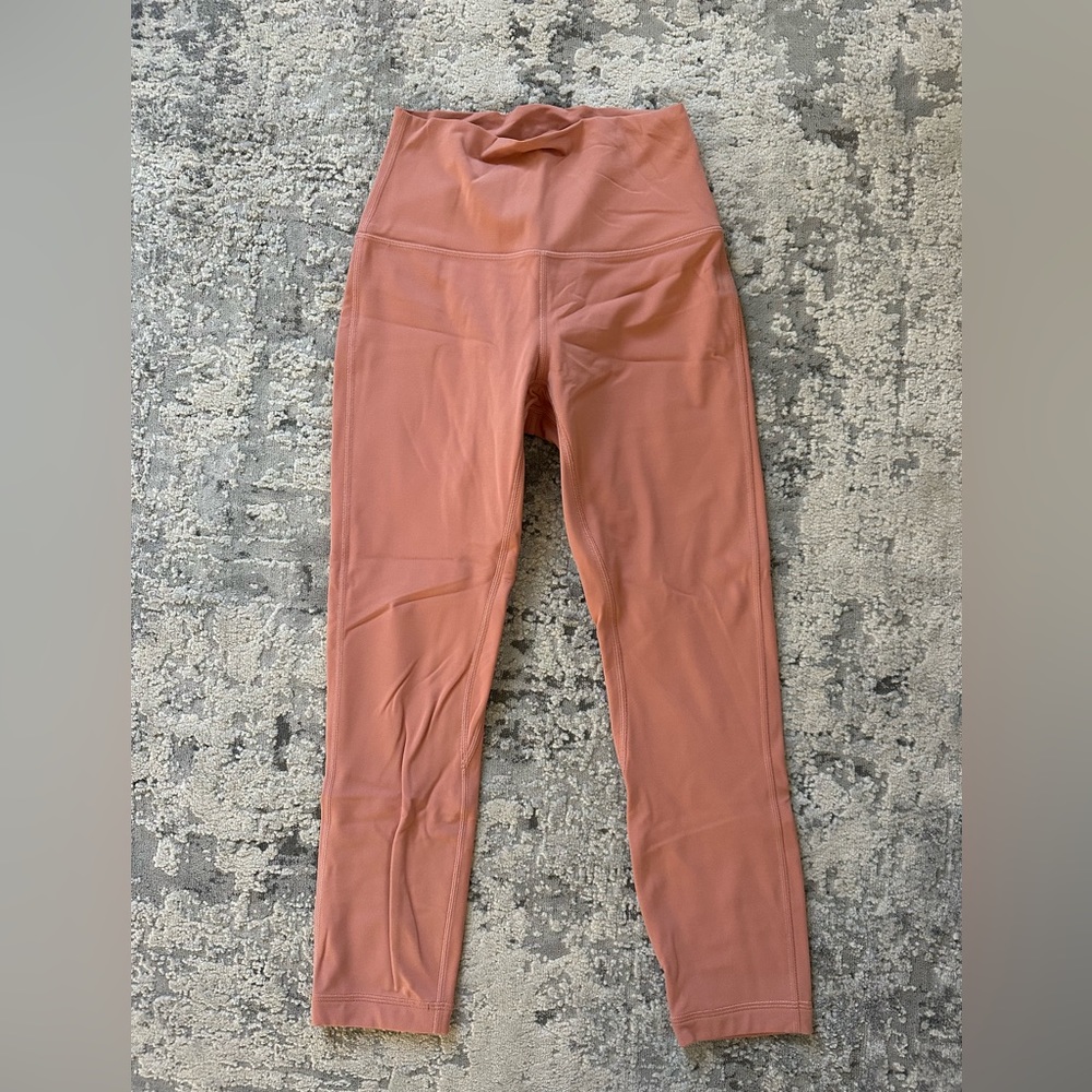 Peach Lululemon Align Leggings - Full Length, Double Lined